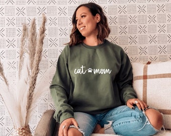 Cat Mom Sweatshirt | Cat Mom Crewneck Sweatshirt | Cat Mom Crewneck | Cat Mom Gift | Gift For Her | Cat Mom