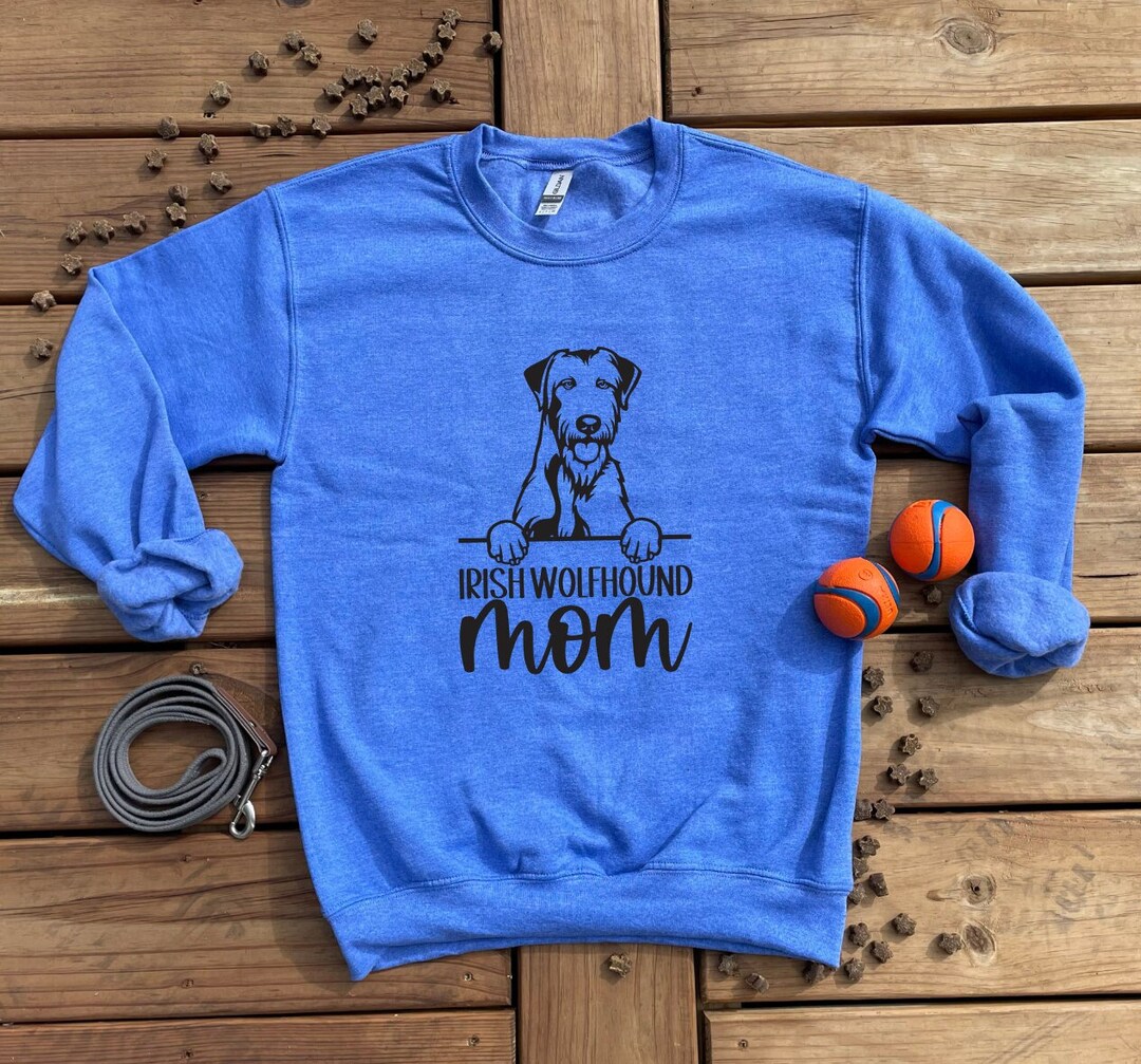 Irish Wolfhound Mom Sweatshirt, Irish Wolfhound Mom Crewneck, Dog Mom
