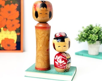 Poupées gigognes Kokeshi japonaises, poupée Kokeshi vintage, poupée en bois japonaise, années 1960, votre choix !