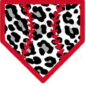 Leopard home plate baseball