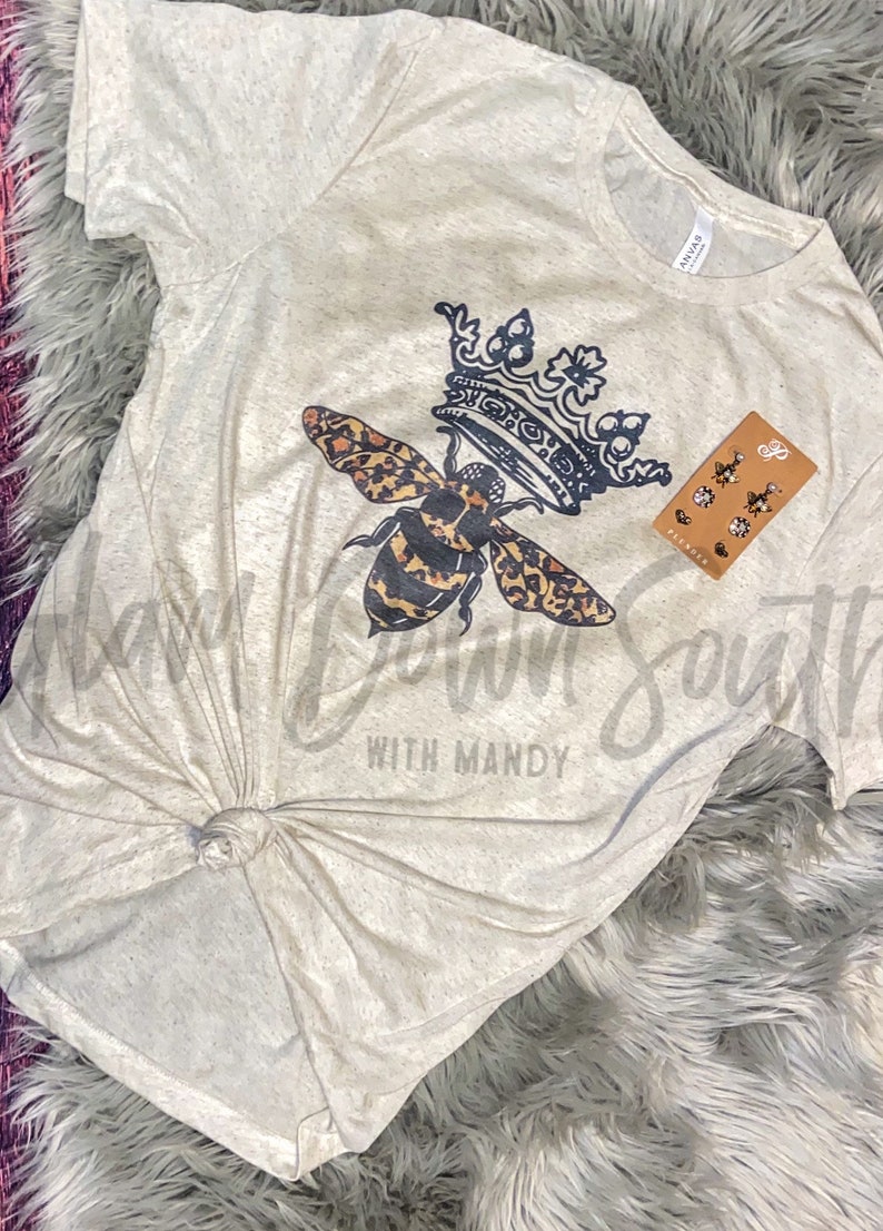 Queen Bee Tee Bee Tee Queen Leopard Bee Sublimation Etsy