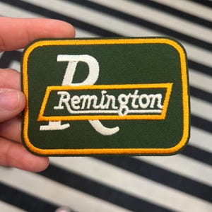 Trucker hat patch, iron on patch, Remington,  hunting patch