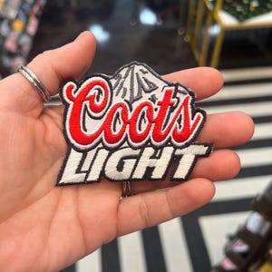 iron on patch. duck hunting beer patch