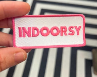 Parche bordado Indoorsy, divertido parche termoadhesivo para gorra de camionero