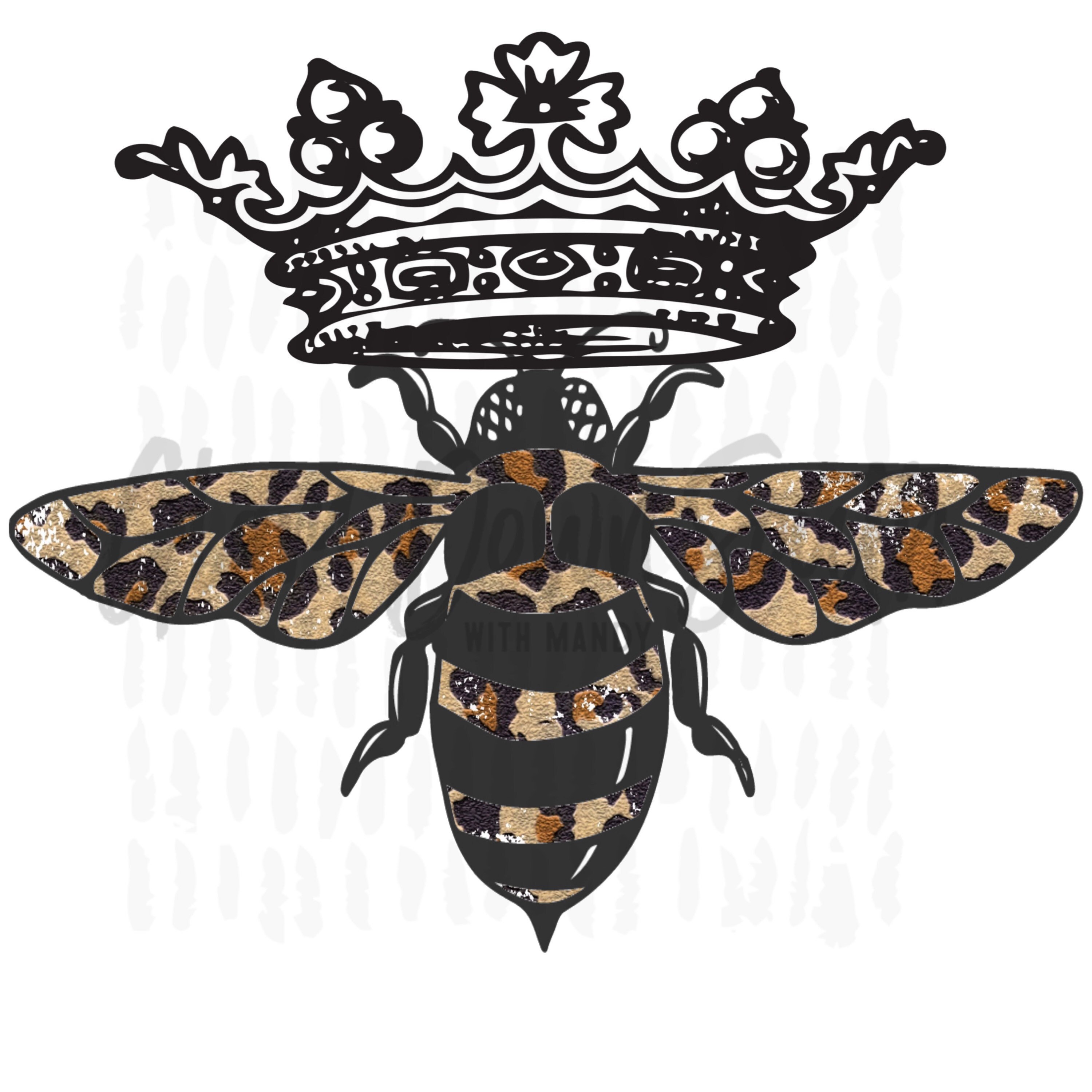 Queen Bee Tee Bee Tee Queen Leopard Bee Sublimation - Etsy