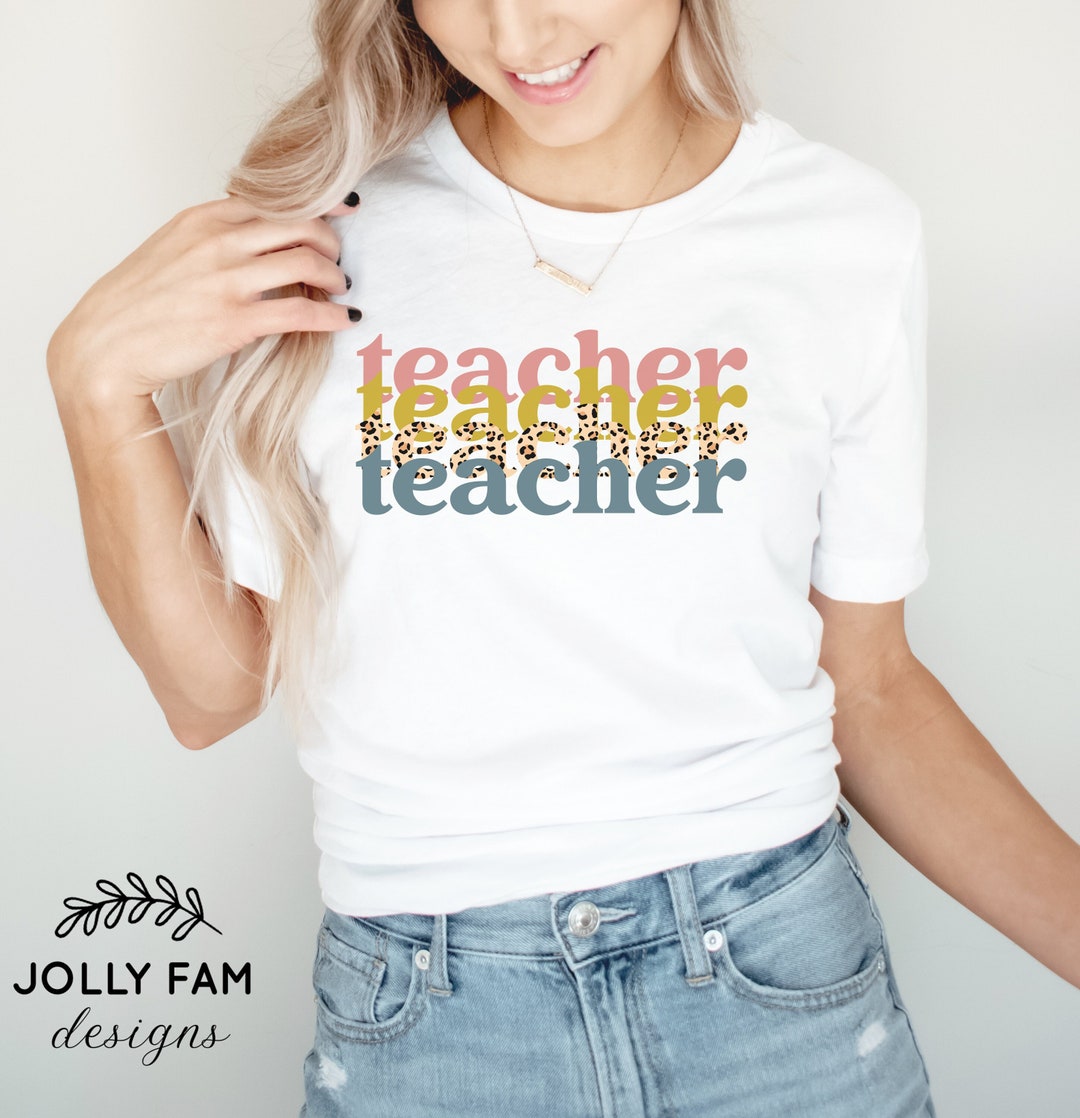 Retro Teacher Shirt Fall Teacher T-shirts Teacher Shirts - Etsy