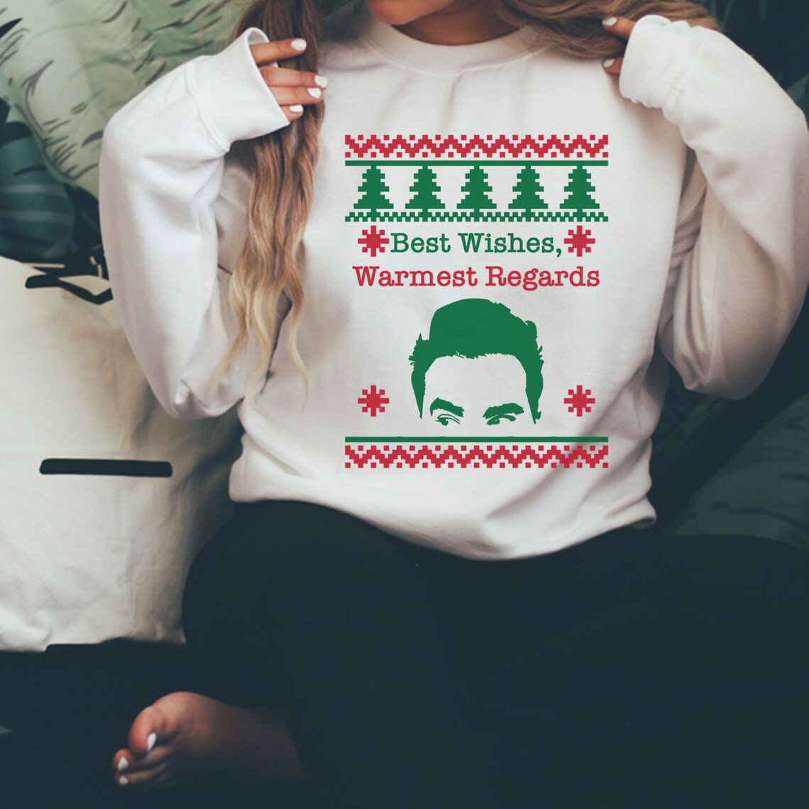 Best Wishes Warmest Regards Ugly Christmas Sweater Creek Etsy