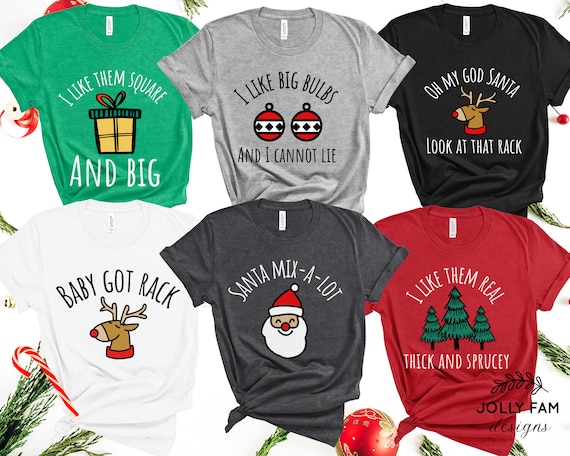 Camisas de Navidad grupales me gustan realmente gruesas y España