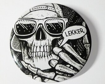 Lekker Skeleton Bottle Opener or Keyring, South African Gift