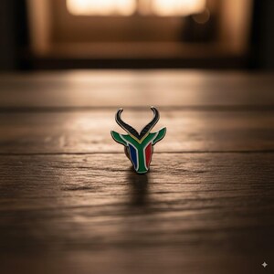 Springbok Pin Badge South Africa rugby SA animal Flag Jewellery Gifts Patriot Wedding Broch image 2
