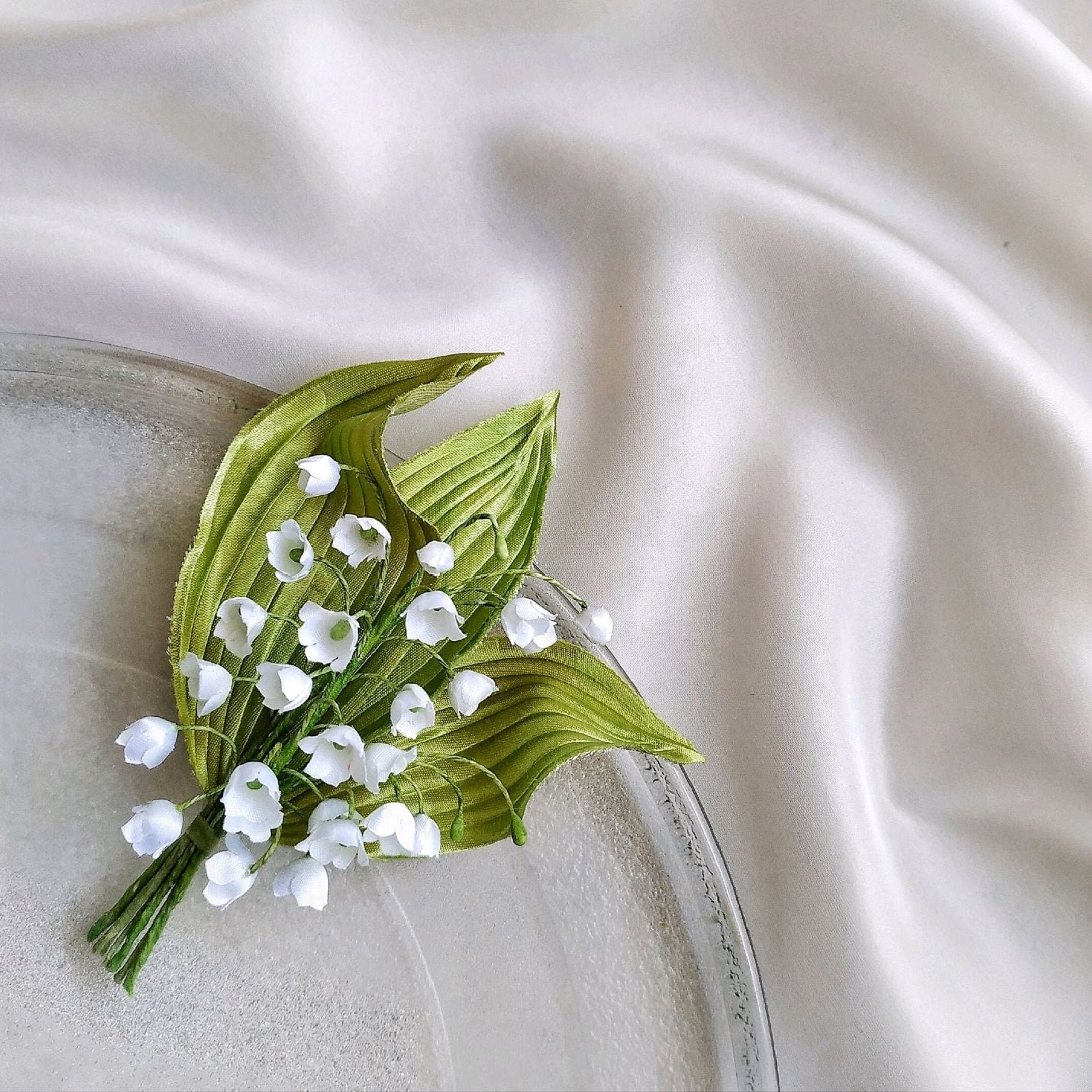 Handmade Brooch Lilies of the Valley Gift Christmas White Etsy