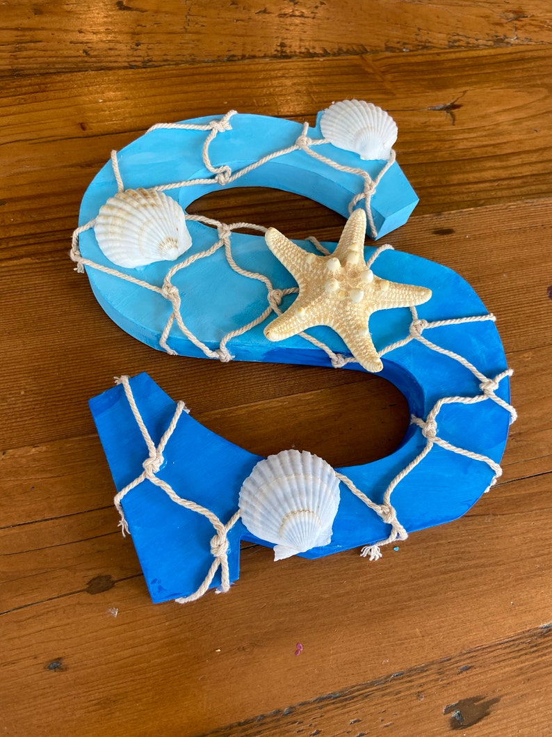 Decorated Beach Themed Letters Etsy