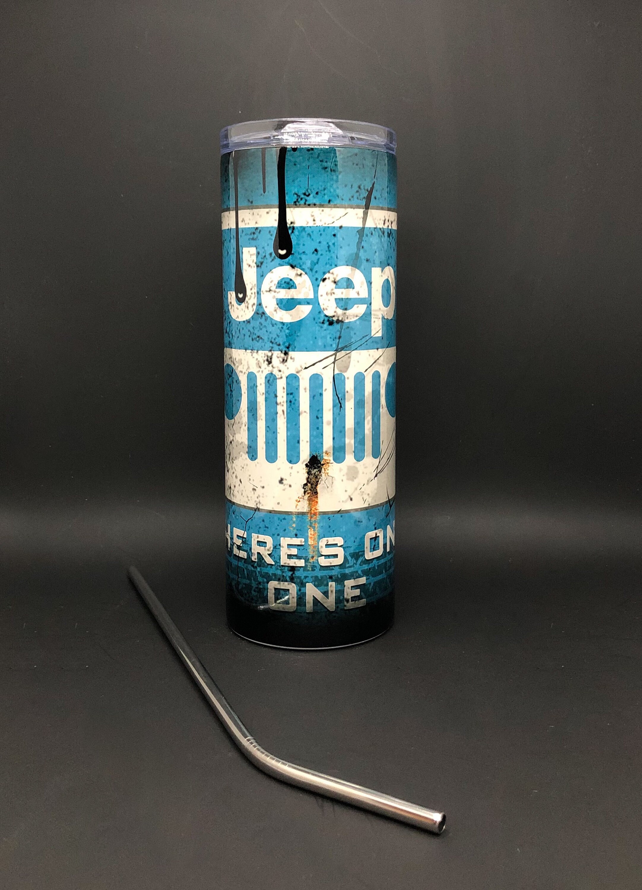 Jeep Tumbler 20 oz. Insulated Stainless Steel AQUA/TEAL Etsy