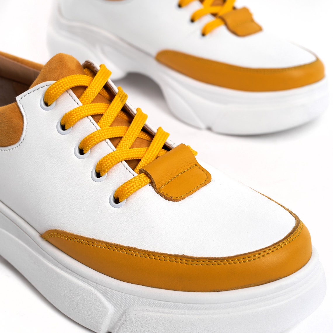 white canvas shoes turned yellow