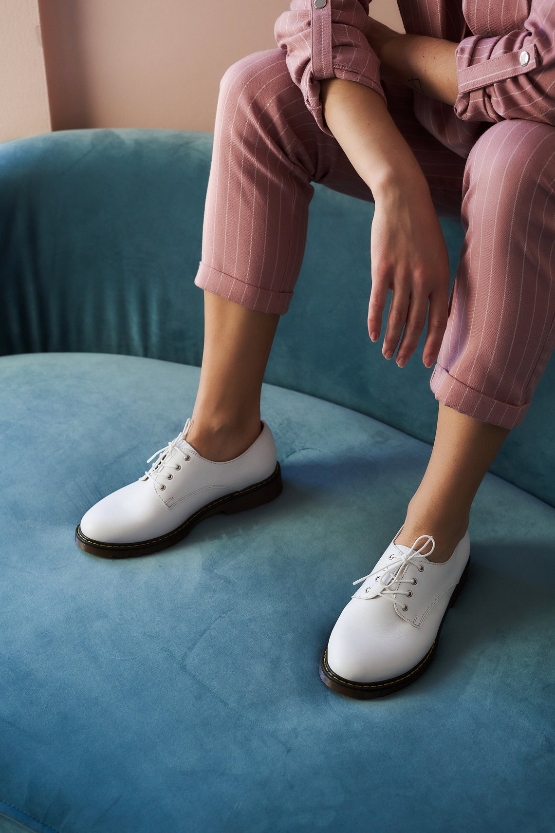 White leather oxfords White leather shoes Women White Shoes Etsy