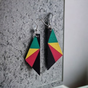 Rasta Style Dangle Earrings