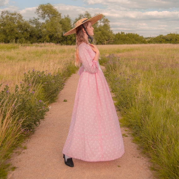 Pink vintage prairie dress