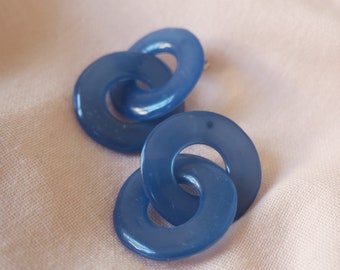 Boucles d'oreilles Horus XS - Helka Atelier - Bleu nuit - Made in France