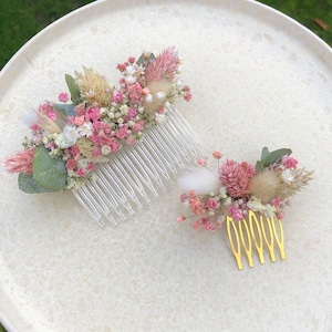 Hair comb “Belle” comb made of dried flowers wedding comb dried flowers bridal hairstyle