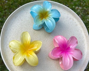 Hair clip Hawaii flower, hair clip flower, hair accessories flower