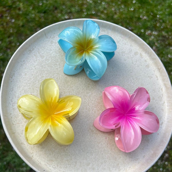Haarklammer Hawaii Blume, Hairclip Flower , Haar Accessoires Blüte