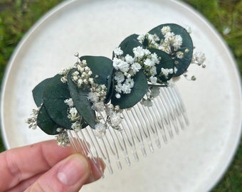 Haarkamm Kamm aus Trockenblumen Hochzeit Steckkamm Trockenblumen Brautfrisur