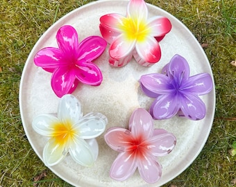 Satiskid Blumen-Haarklammern Set – 16 Stück, 4 Cm, Rutschfest, 6 Farben Für Mädchen & Damen