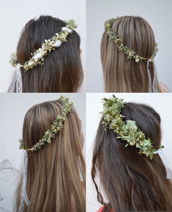 Trockenblumenhaarkranz Blumenkranz Blumenhaarkranz Hochzeit Midsommar Haarkranz Trockenblumen Blumenkinder Brautjungfern JGA Haarkranz