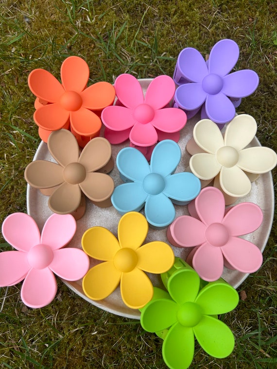 NET TOYS Margeriten Haarblumen – 2er Set, Flower Power Haarschmuck Für Hippie-Party & Karneval