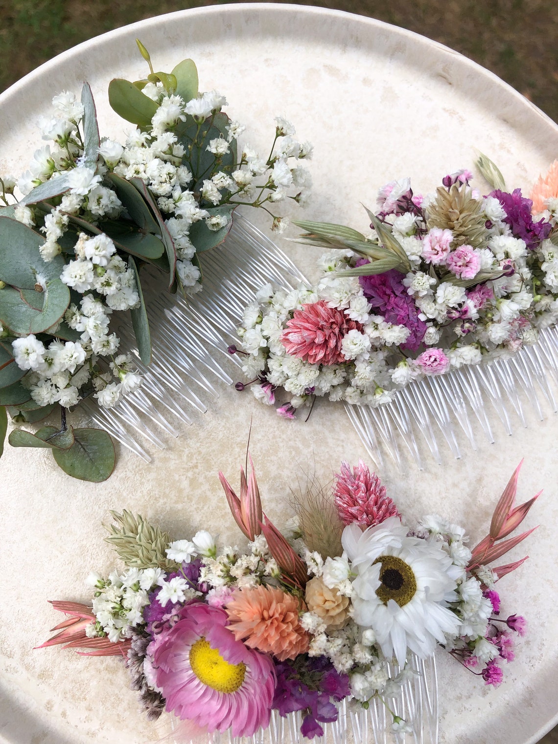 Miya Braut Kamm Mit Blüten, Perlen & Kristallen – Haarschmuck Für Hochzeit, Jugendweihe & Festliche Anlässe