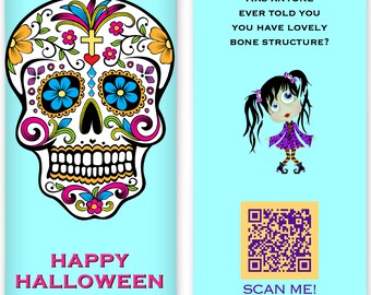 Halloween Candy Bar Wrapper with Song QR Code, Halloween Candy Wrapper, Hershey Wrapper, Instant Download, Printable Candy Bar Wrapper