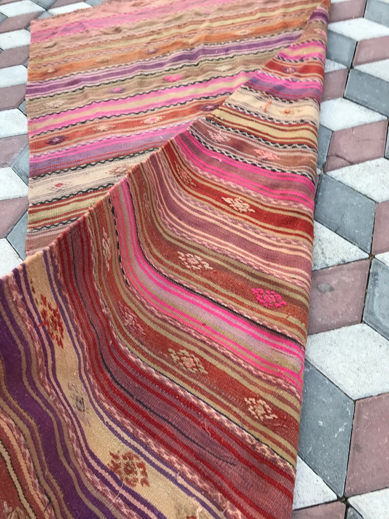 Turkish Natural Cicim Rug 4.6 x 9.1 Ft 1.40x2.78 Turkish Rug Vintage Rug Turkish Medium Anatolia Rug Bohemian Rug Area Rug 5x9