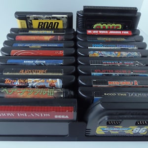Sega Megadrive/Genesis/MasterSystem (mieści 20 kartridży, 2x10) przechowywanie/uchwyt/stojak/półka/pudełko