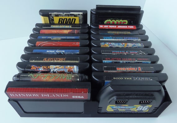 Sega Megadrive/Genesis/MasterSystem (Holds 20 carts, 2x10) storage/holder/stand/rack/box