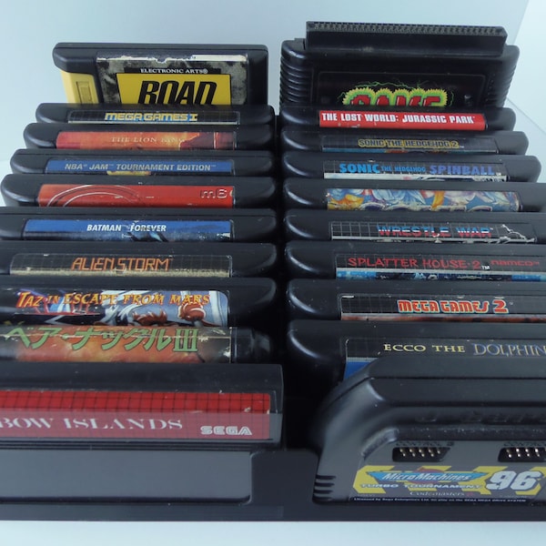 Sega Megadrive/Genesis/MasterSystem (Holds 20 carts, 2x10) storage/holder/stand/rack/box