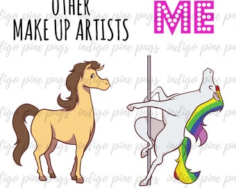 Make Up Artist Unicorn, Make Up Artist PNG, Make Up Artist Sublimation Design, Make Up Artist Digital Design