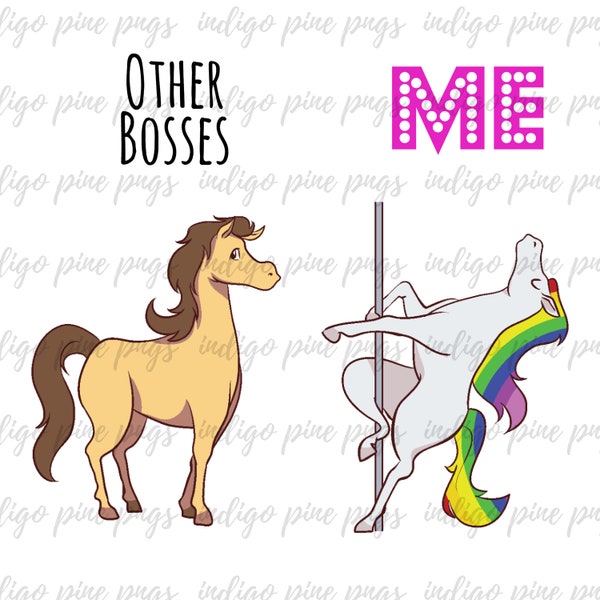 Boss Unicorn,  Boss PNG, Boss Sublimation Design, Boss Digital Design