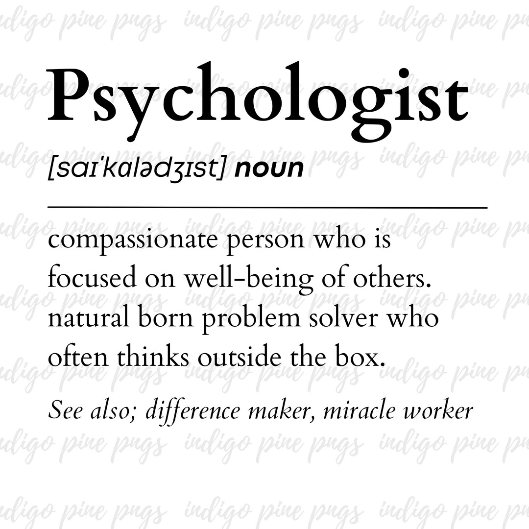 Psychologist Definition, Psychologist PNG, Psychologist Sublimation