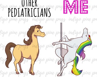 Pediatrician Unicorn, Pediatrician PNG, Pediatrician Sublimation Design, Pediatrician Digital Design