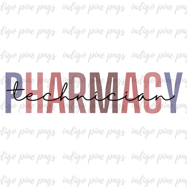 Pharmacy Tech PNG, Pharmacy Tech SVG, Pharmacy Technician Pastel, Sublimation Design, Digital Design