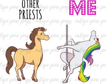 Priest Unicorn, Priest PNG, Priest Sublimation Design, Priest Digital Design