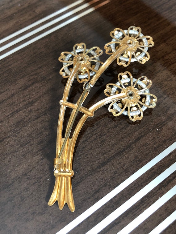 Delightful Celluloid Floral Brooch View 2