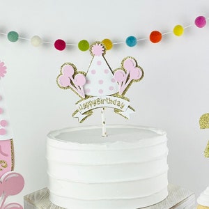 GIRLS 2ND BIRTHDAY Cake Topper Versatile Party Decor 2nd Birthday Celebration Cake Decoration Pink and White Birthday Second Birthday