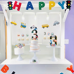 Transportation Birthday Bundle Vehicle Birthday Party Transportation Birthday Decorations Planes Trains And Automobile Birthday Boy Decor