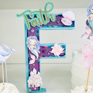 Mermaid Centerpiece Under The Sea Centerpiece Mermaid Party Decor Underwater Birthday Decor Dessert Table Decor Personalized Centerpiece
