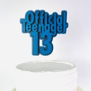 Official TEENAGER 13th BIRTHDAY Cake TOPPER Happy 13th Birthday Decorations Thirteenth Birthday Decor Teenager Birthday Party Supplies