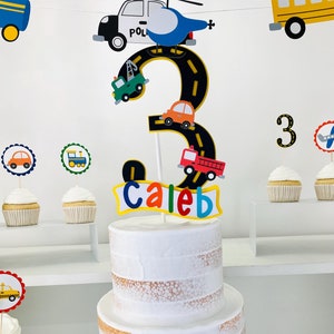 Transportation Cake Topper Airplane Party Decor Train Party Supplies Car Theme Birthday Decor Boys Birthday Decorations Transportation Party