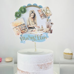 Art Birthday Cake Topper Artist Gift For Her Art Party Decoration Painting Birthday Cake Topper Painting Theme Birthday Sweet 16 Cake Topper