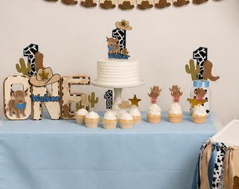 My First Rodeo Birthday Bundle Boy Western Party Decorations Highland Cow First Birthday