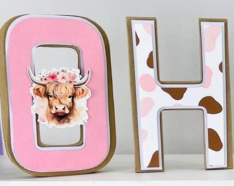 Oh Baby Centerpiece Highland Cow Baby Shower Decorations Personalized Table Centerpiece Pink Highland Cow Girl Baby Shower Decor It's A Girl